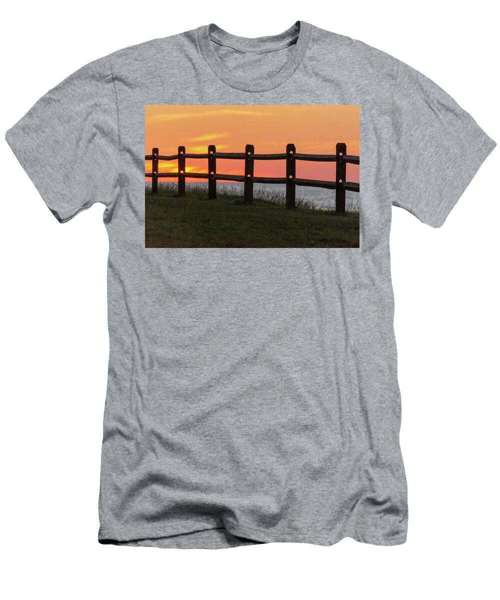 Fence Along Mexico Point Park Wayne Kirby T-Shirt