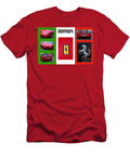 Ferrari Collage on Italian Flag Kaye Menner T-Shirt