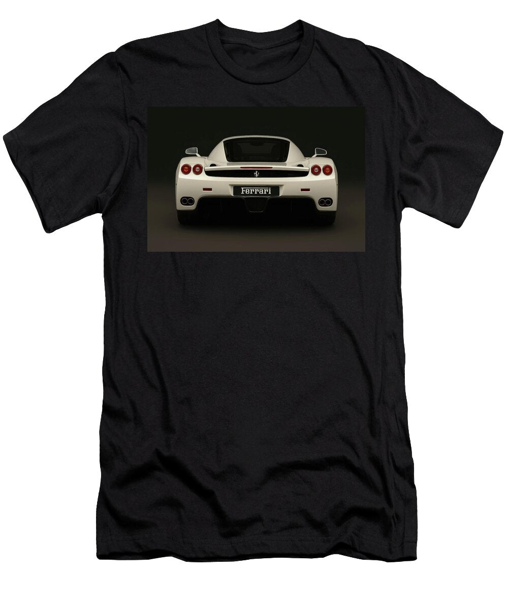 Ferrari Enzo 2002 2004 Rear View in White Peter Zicherman T-Shirt