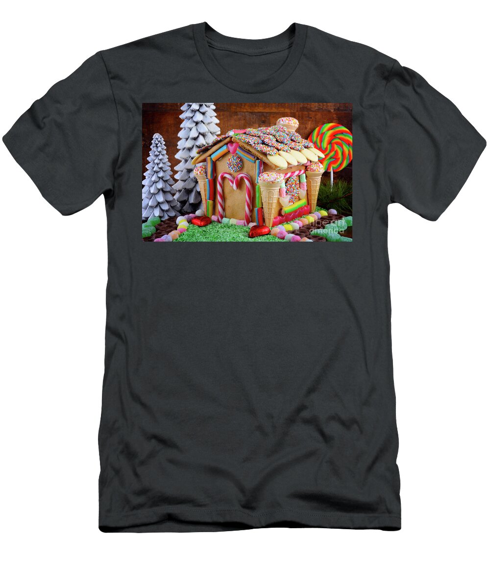 Festive Gingerbread House Milleflore Images T-Shirt