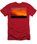 Fiery Sunset Over Distant Hill Mario G Rivera T-Shirt