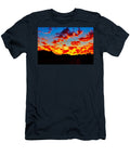 Fiery Sunset Over Mountain Silhouettes Mario G Rivera T-Shirt