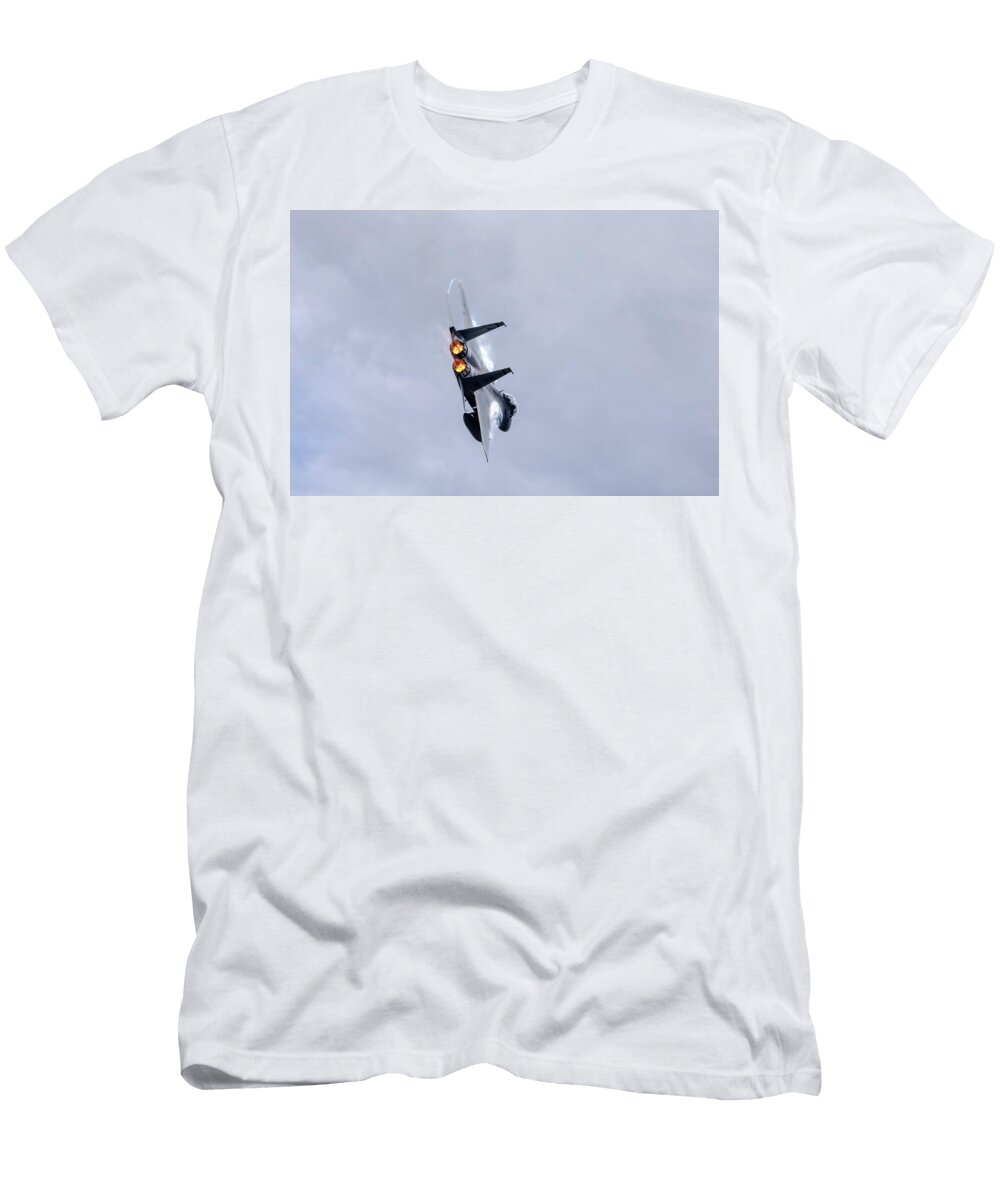 Fighter Jet in Flight Wes and Dotty Weber T-Shirt