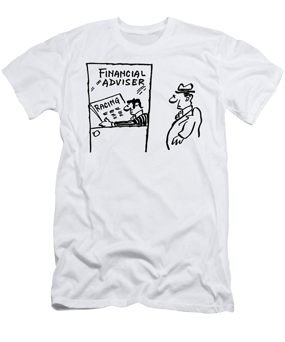 Financial Advisor Reading Racing Post John Morris T-Shirt