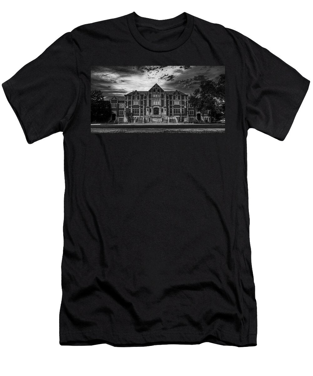 Fine Arts Building At Dusk Ball State University Library of Congress T-Shirt