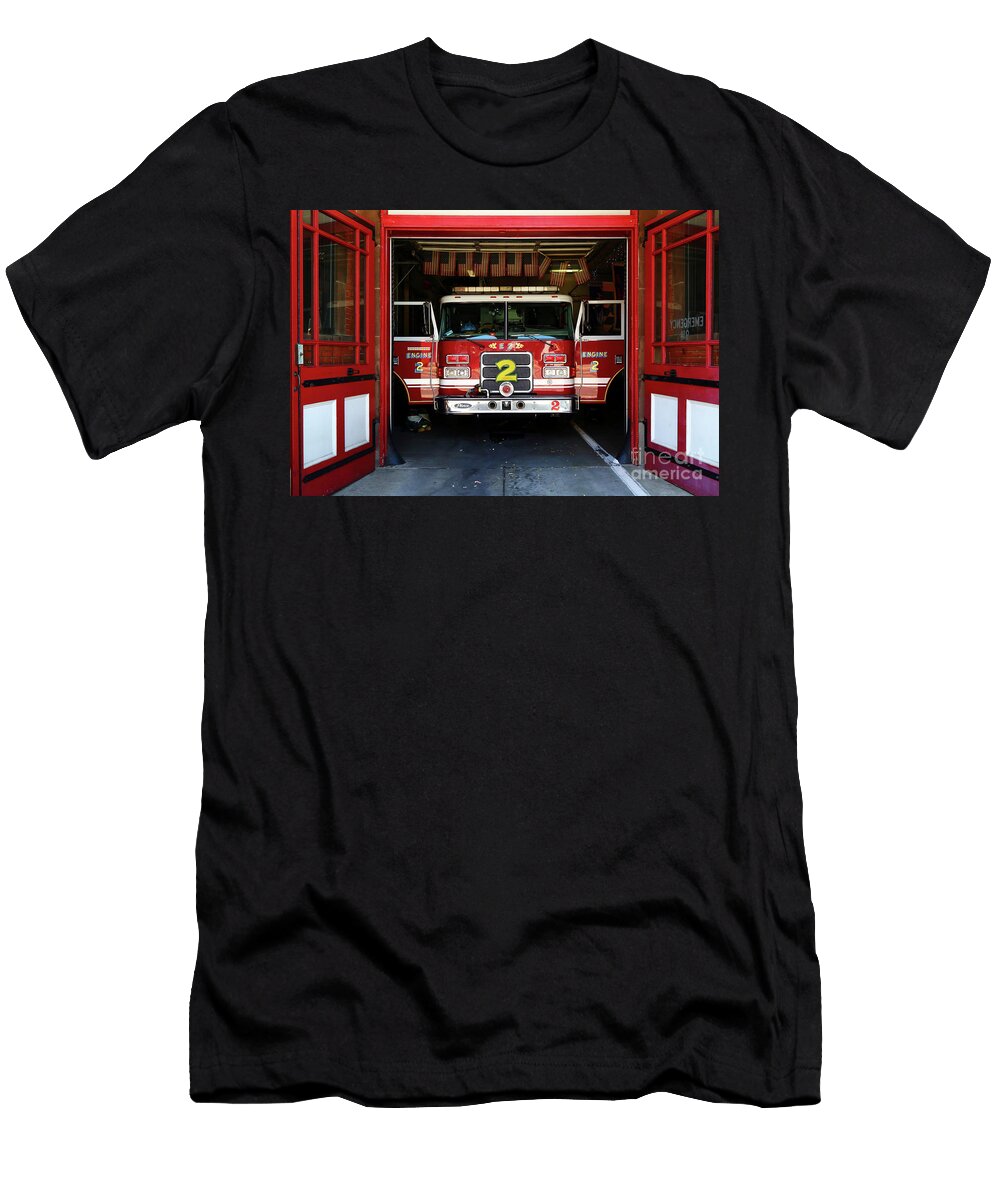 Fire Engine Number 2 in Station Baltimore James Brunker T-Shirt