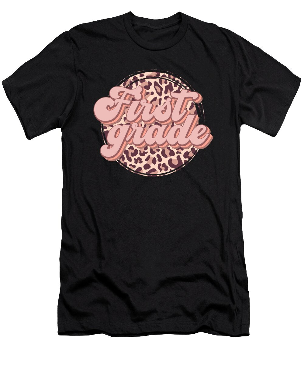 First Grade Retro Vintage Fonts Design Licensed Art T-Shirt