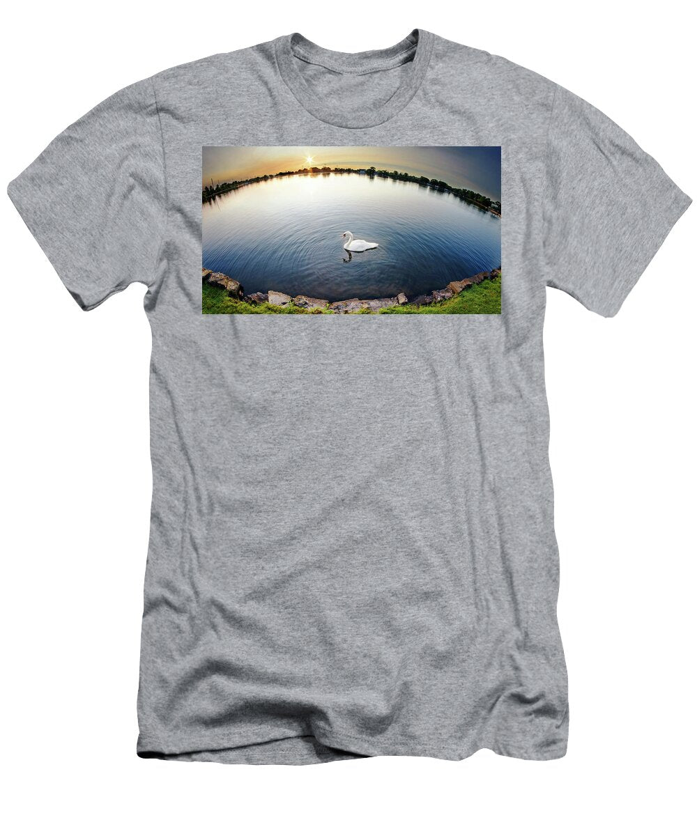 Fisheye View of Swan and Argyle Lake Vicki Jauron T-Shirt