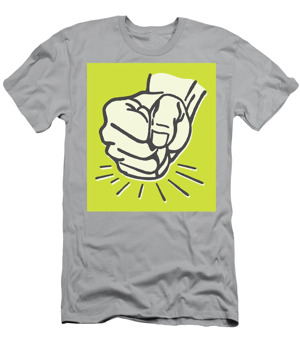 Fist Smashing Down on Surface Csa Images T-Shirt