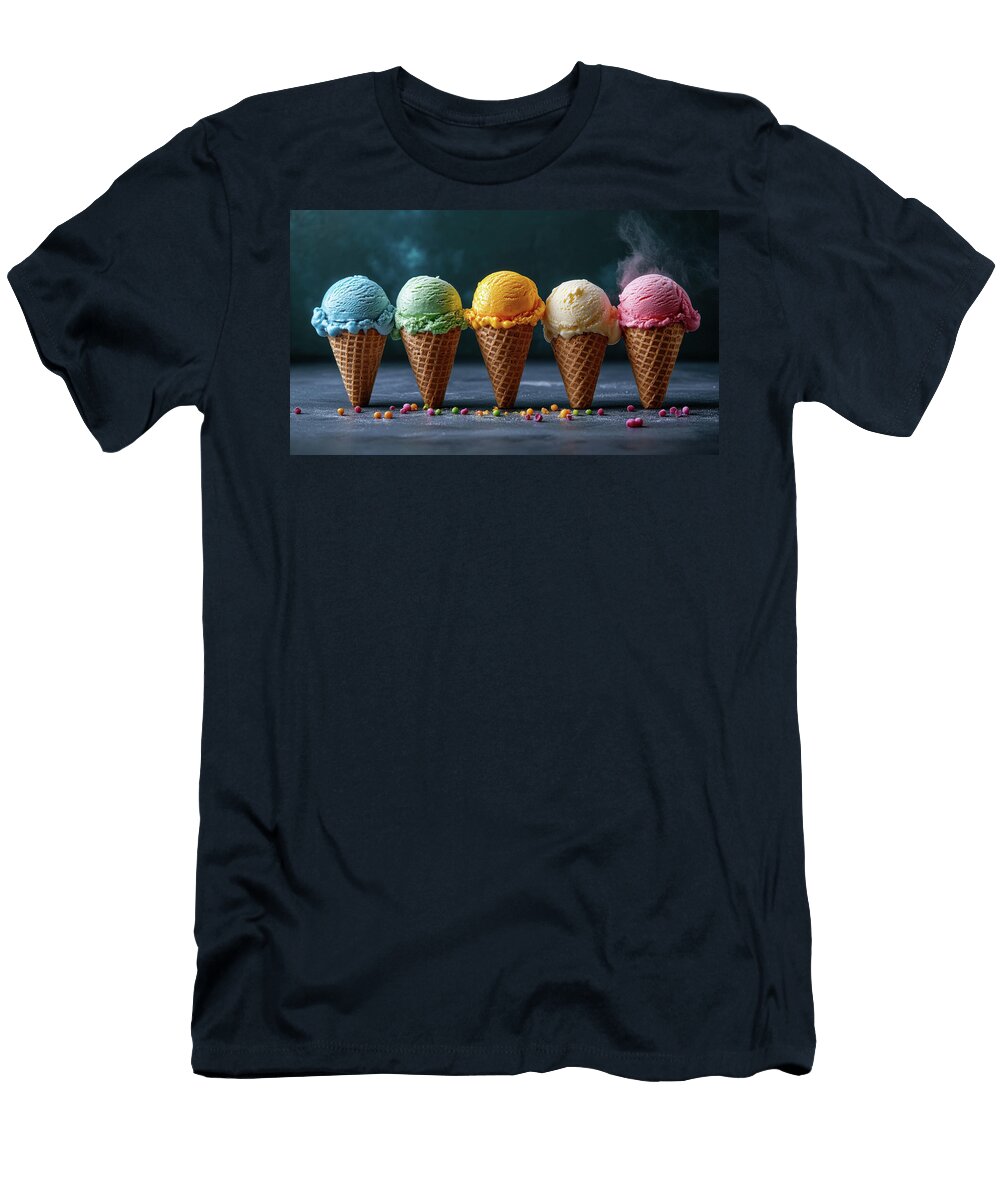 Five Cones of Yummy Ice Cream Garry Gay T-Shirt