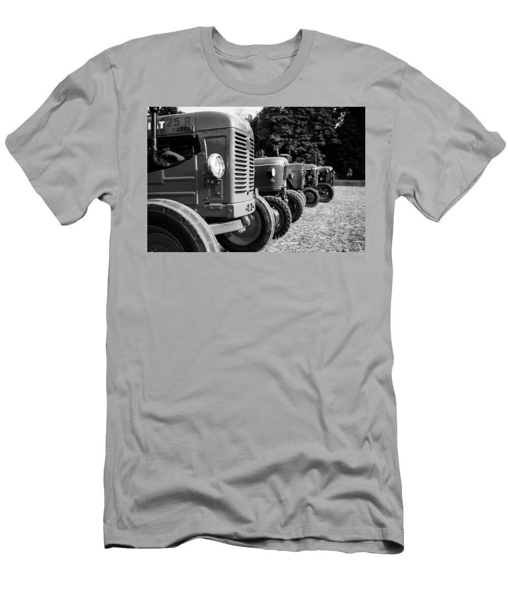 Five Old Tractors in Perspective Agricultural Vehicle Rural Life Davide Guidolin T-Shirt