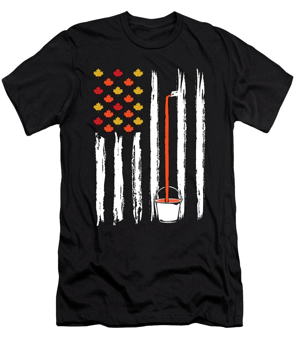 Flag Tapping Maple Tree Maple Leaf Shirtom T-Shirt