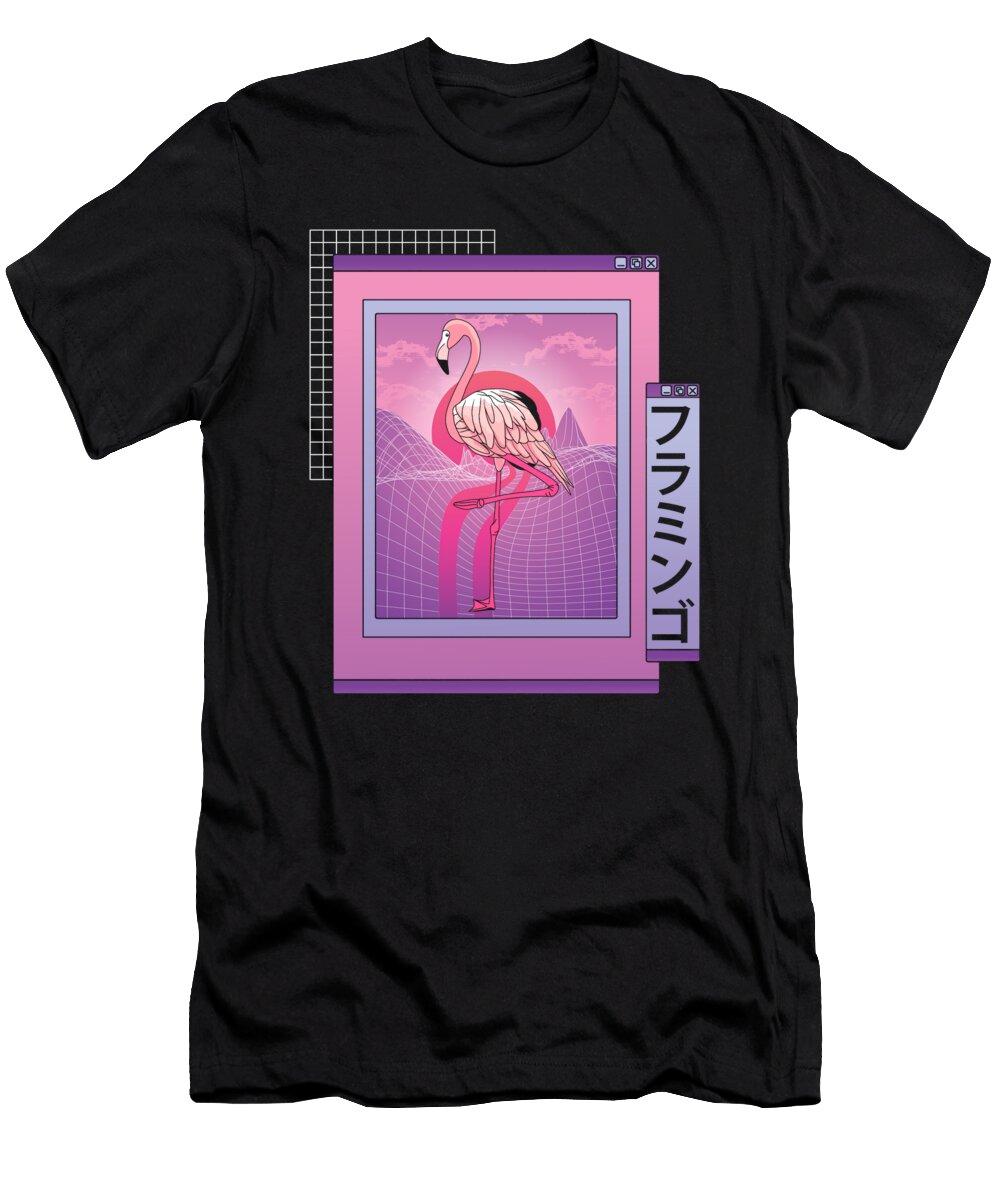 Flamingo Japan Vaporwave Aesthetic Manuel Schmucker T-Shirt