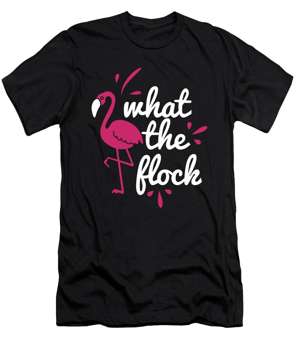 Flamingo What the Flock Funny Gift Haselshirt T-Shirt