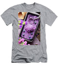Flat Lay View At Blackberry Icecream in Metal Tray Served with F Olena Mykhaylova T-Shirt