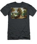 Flemish School Circa a Market Scene on the Grand Place in Brussels Celestial Images T-Shirt
