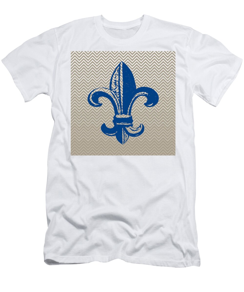 Fleur De Lis Chevron Print V2 Brandi Fitzgerald T-Shirt