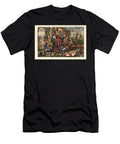 Flora Crowned with a Garden of Flowers Offering Floral Tributes to Three Figures European School T-Shirt