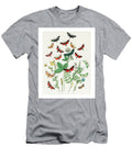 Fluttering Butterflies and Caterpillars Vintage Illustration Wall Art Print and Poster Design Remix Word Fandom T-Shirt