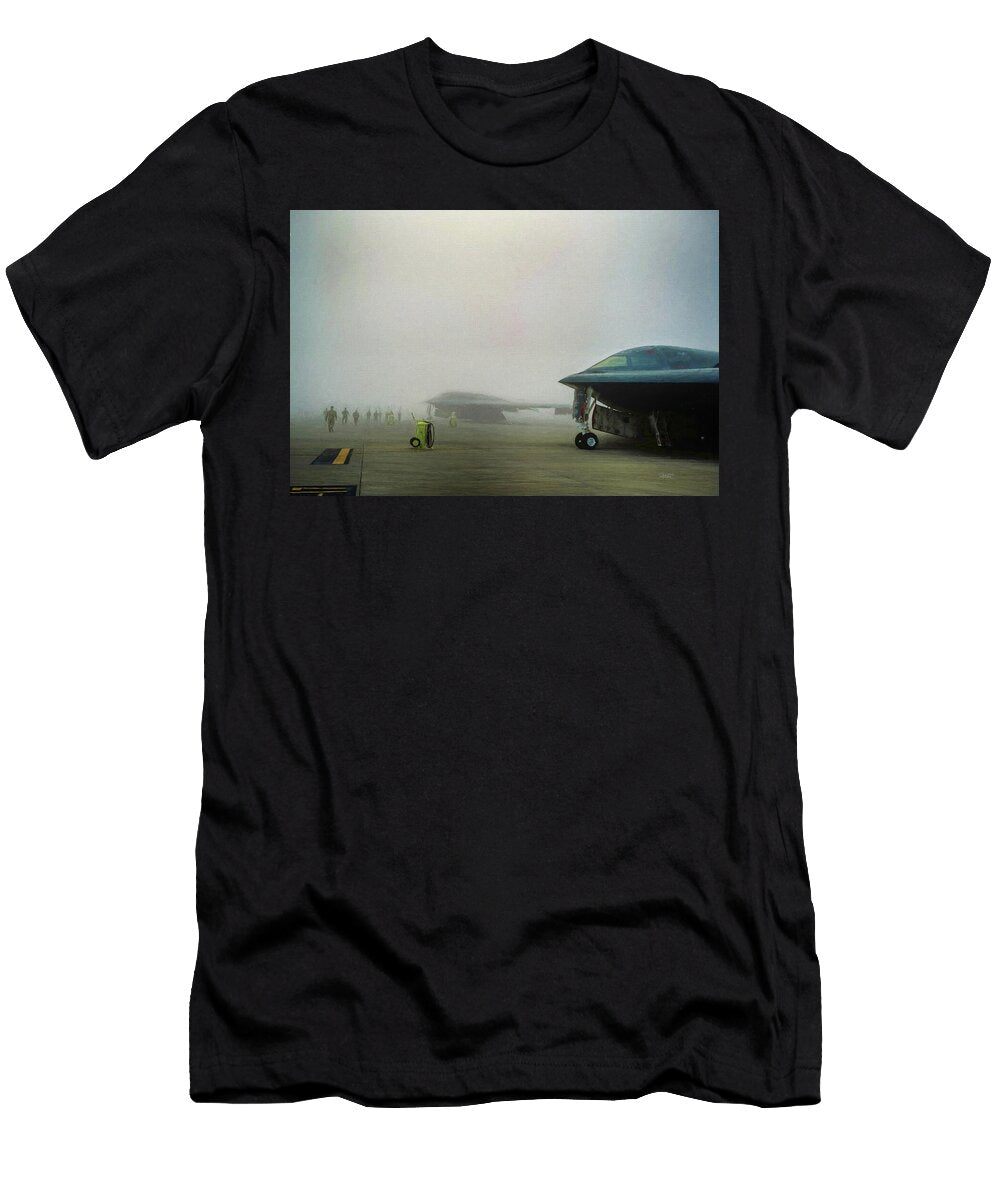 Foggy Flightline David Luebbert T-Shirt