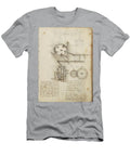 Folio F 7r Codex Madrid I Ms 8937 Treaty of Statics and Mechanics 192 Folios with 384 Page Leonardo Da Vinci 1452 1519 T-Shirt