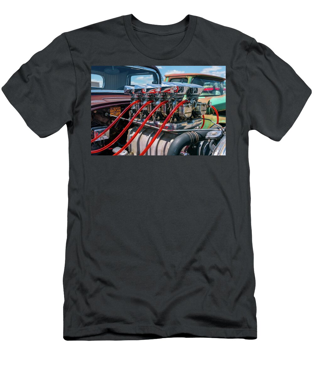 Ford Flathead V8 Hot Rod Engine At Steel in Motion Union South Carolina John Kirkland T-Shirt