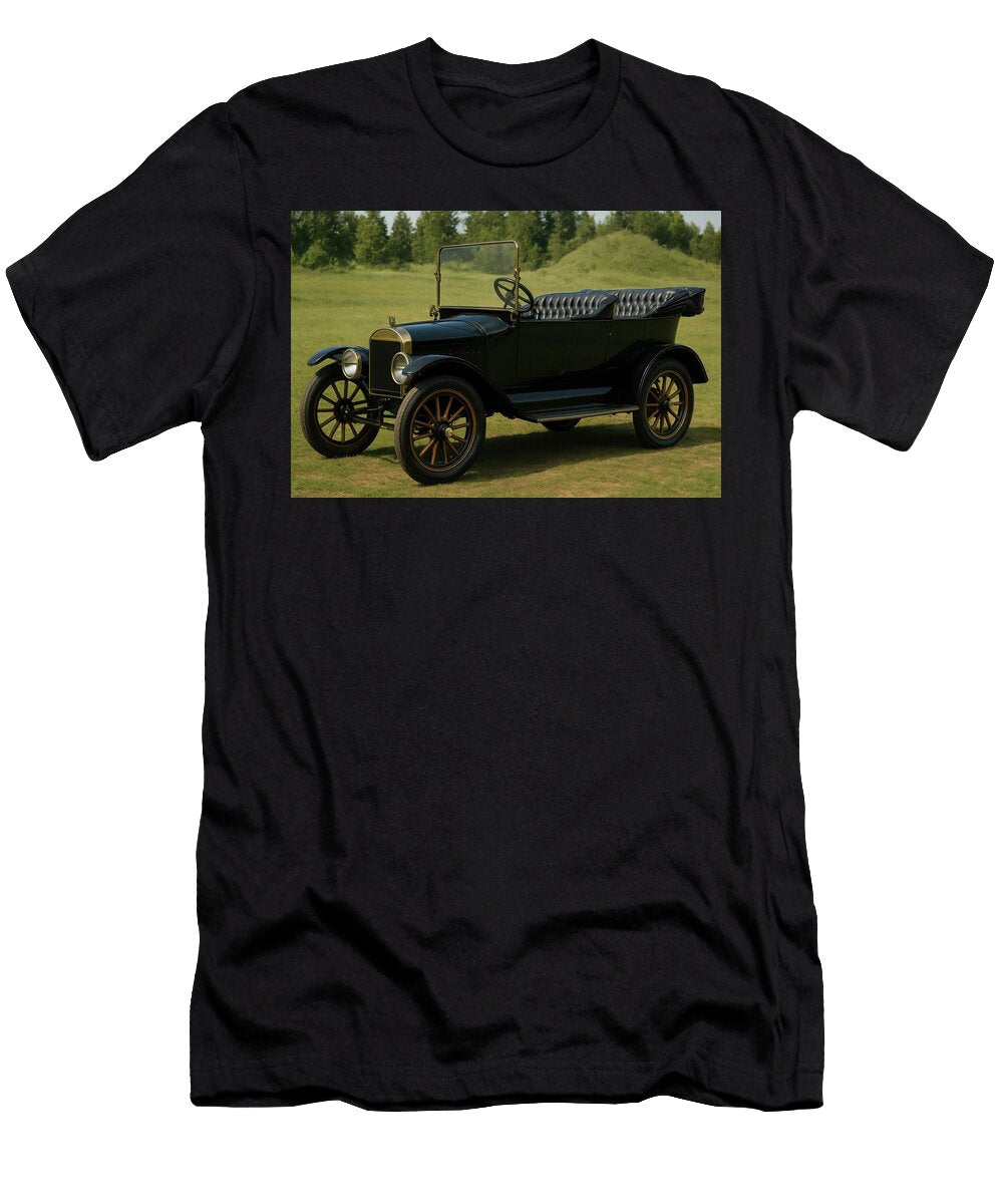 Ford Model T Brass Era Touring Car in a Summer Field Cathy Anderson T-Shirt