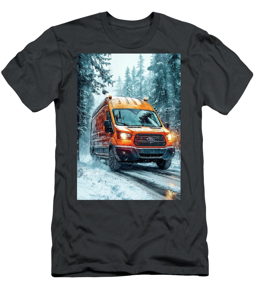 Ford Transit Chassis Cab Car Watercolor Painting Kari Goldfalse T-Shirt