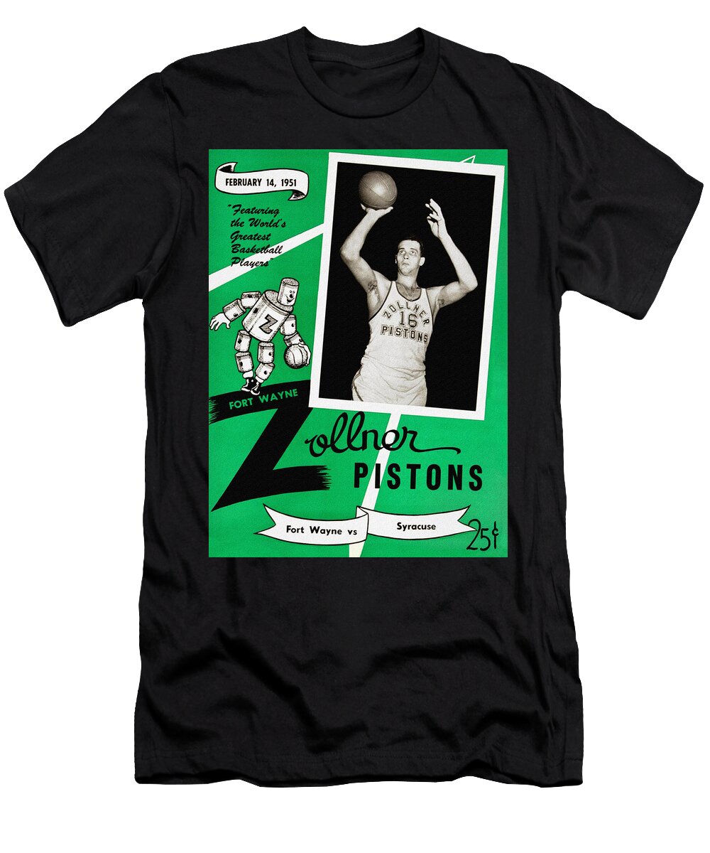 Fort Wayne Pistons 1951 Program Big 88 Artworks T-Shirt