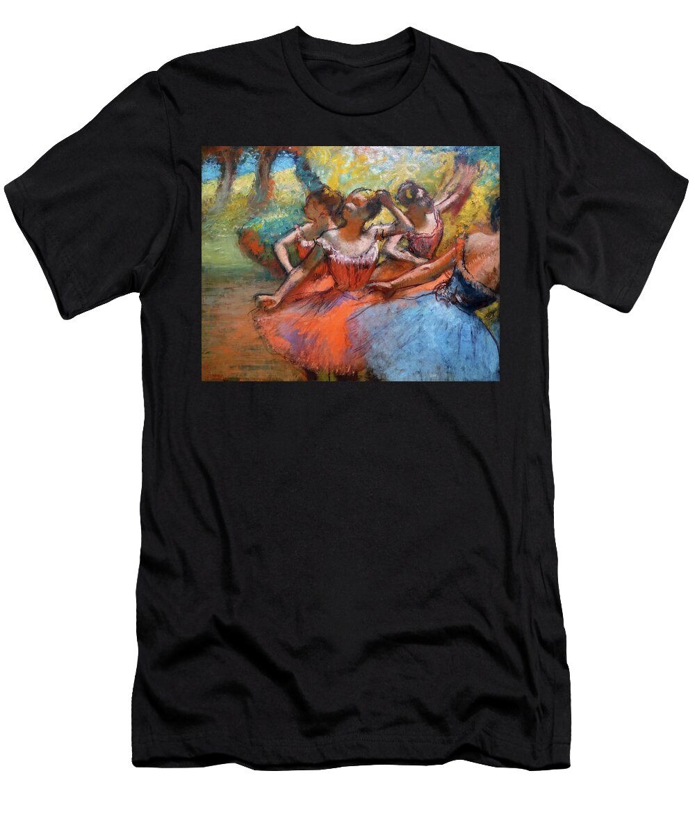 Four Ballet Dancers on Stage By Edgar Degas 1890 Edgar Degas T-Shirt