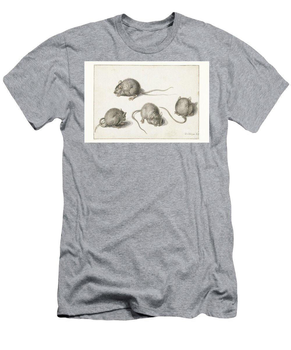 Four Studies of a Diseased Mouse Jacob De Gheyn Ii 1575 1625 Jacob De Gheyn T-Shirt