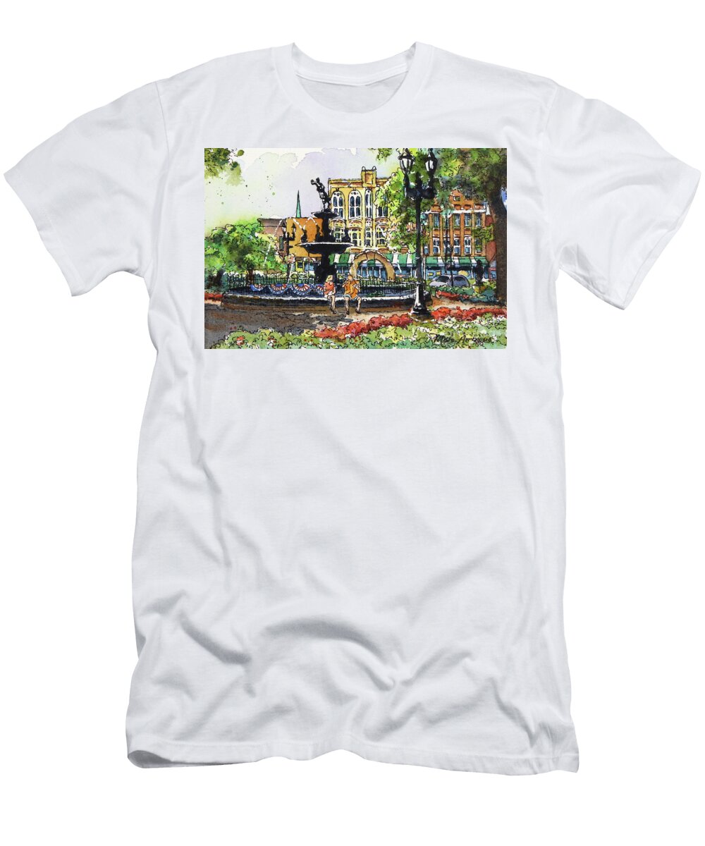 Fourth of July in Fountain Square Park Bowling Green Ky Misha Ambrosia T-Shirt