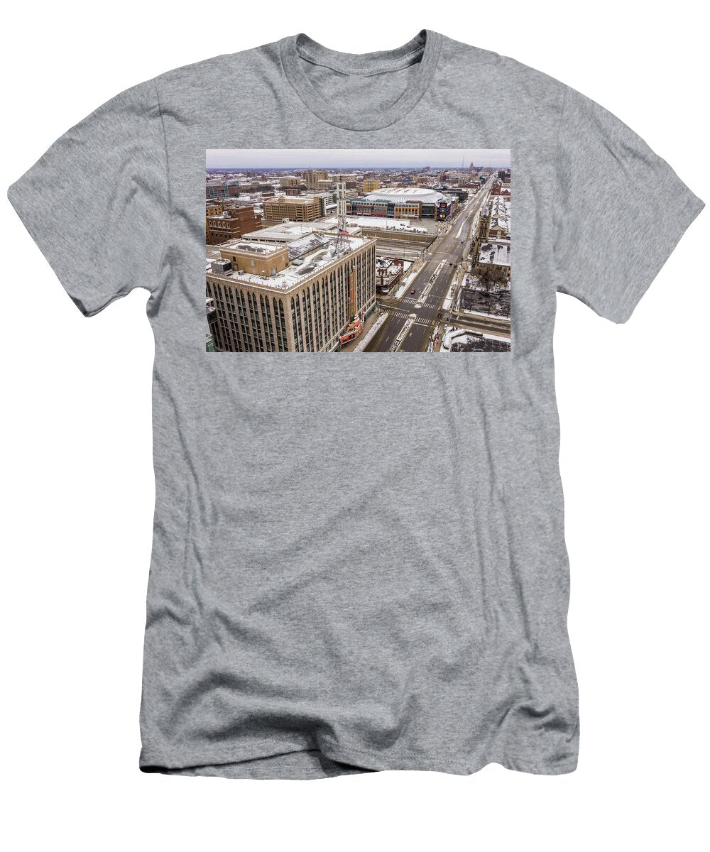 Fox Theater and Little Ceasars Arena Winter John Mcgraw T-Shirt