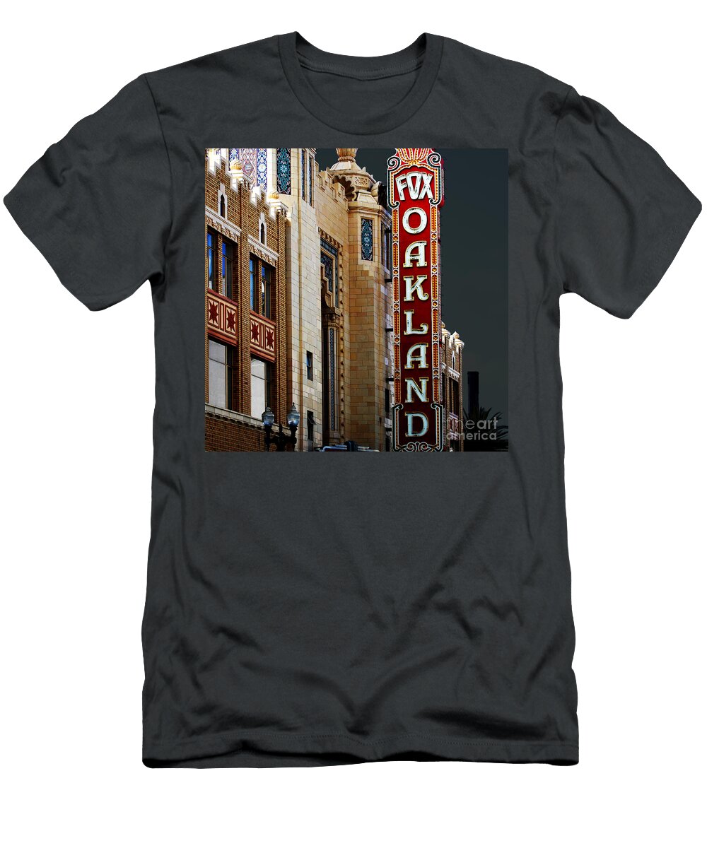 Fox Theater in Oakland California Square Wingsdomain Art and Photography T-Shirt