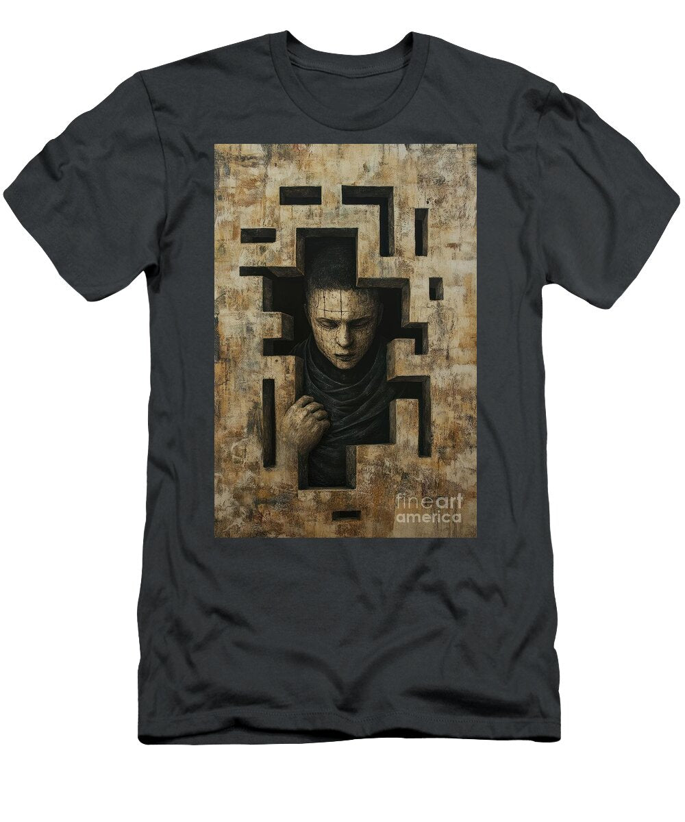 Fragmented Identity in a Geometric Prison Lauren Blessinger T-Shirt