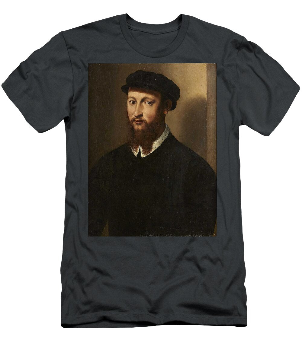 Francesco Salviati Italy 1510 1563 Italian School Mens Portrait Olive on Parqueted Pancake Celestial Images T-Shirt