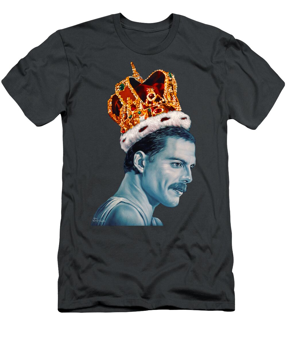 Freddie Mercury of Queen Wearing Crown Jorge Terrones T-Shirt