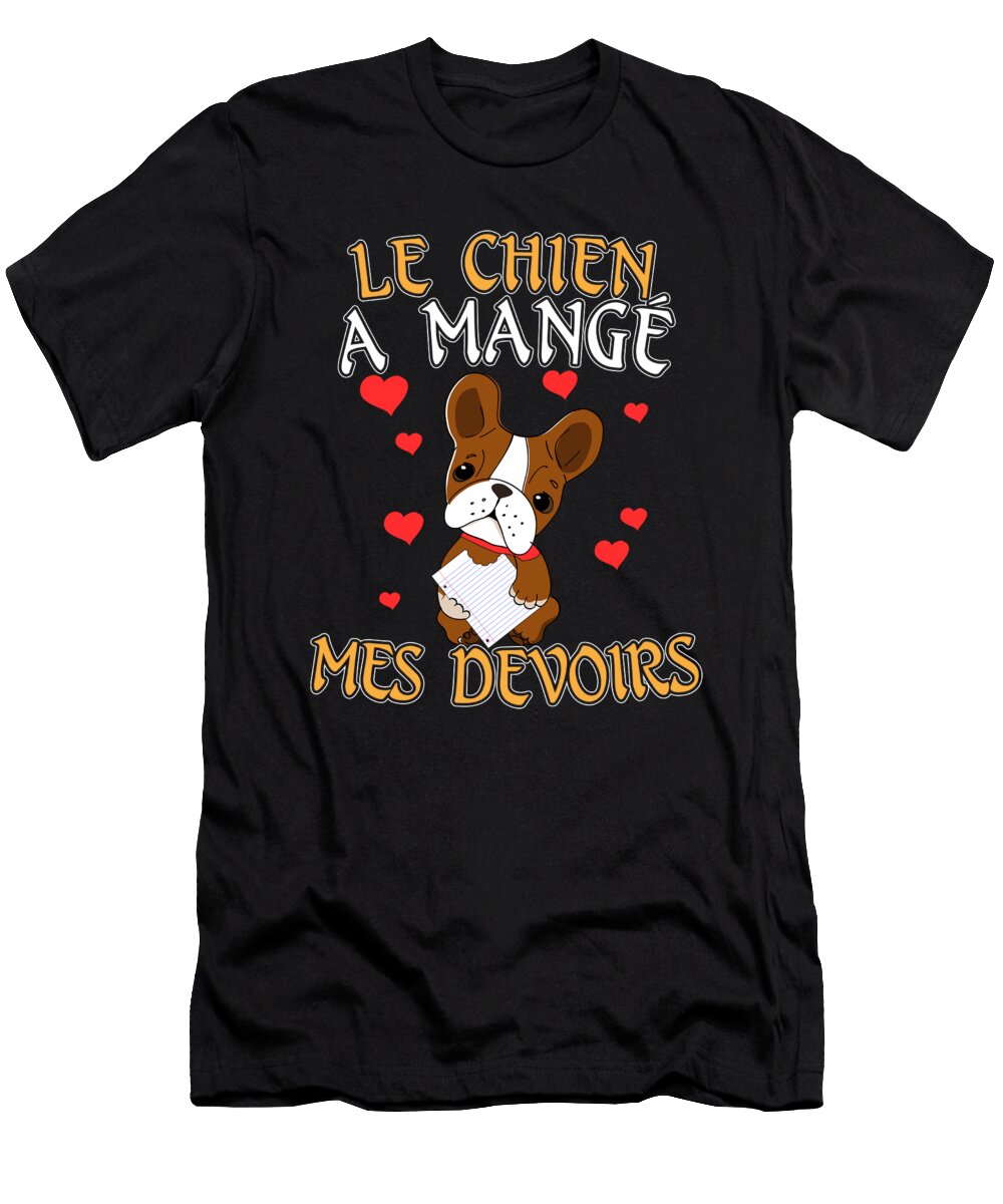 French Dog Ate My Homework Chien Mes Devoirs Best Trendy Choices T-Shirt