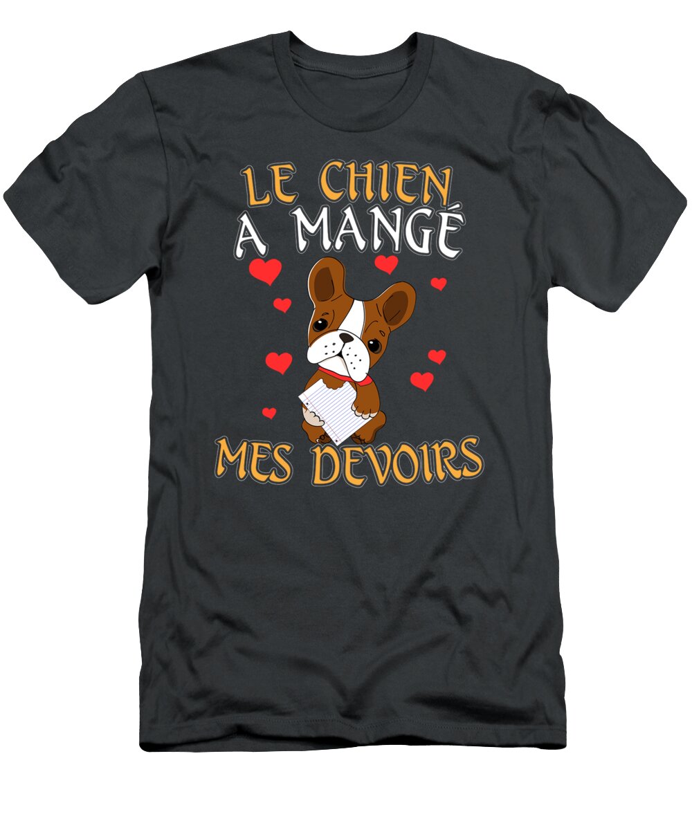 French Language Teacher Gift Idea the Dog Ate My Homework Abisel Emmers T-Shirt