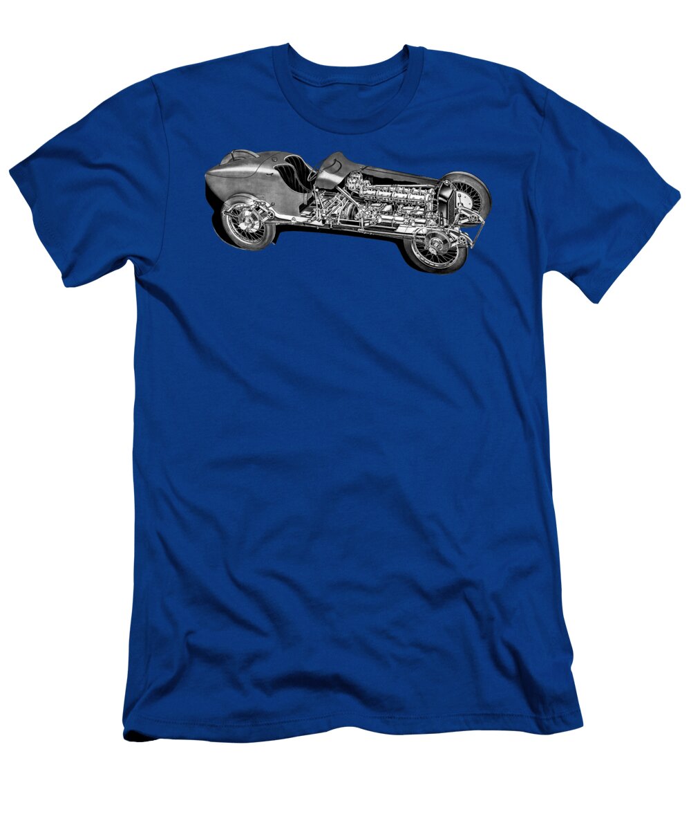 French Vintage Retro Race Car Ballot Gt Cutaway Automotive Art Vladyslav Shapovalenko T-Shirt