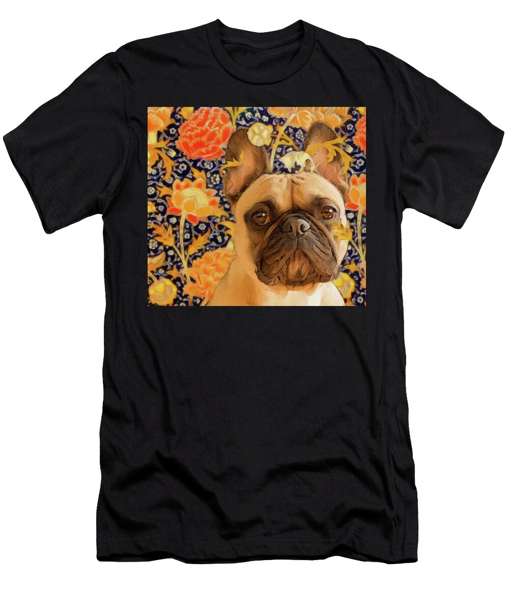 Frenchie with Flowers Zelda Tessadori T-Shirt