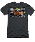 Freshly Baked Waffles with Blueberries and Whipped Cream with Honey Morning Breakfast Generative Ai Lubos Chlubny T-Shirt