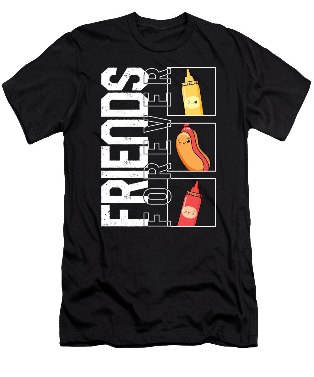 Friendship Friends Forever Gift for Hotdog Lover Buddies Ideas Hot Dog Ketchup Mustard Friends Forever Cute Hotdog Sifou Store T-Shirt