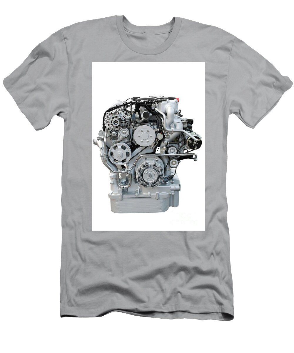 Front View of Heavy Truck Engine Isolated on White Goce Risteski T-Shirt