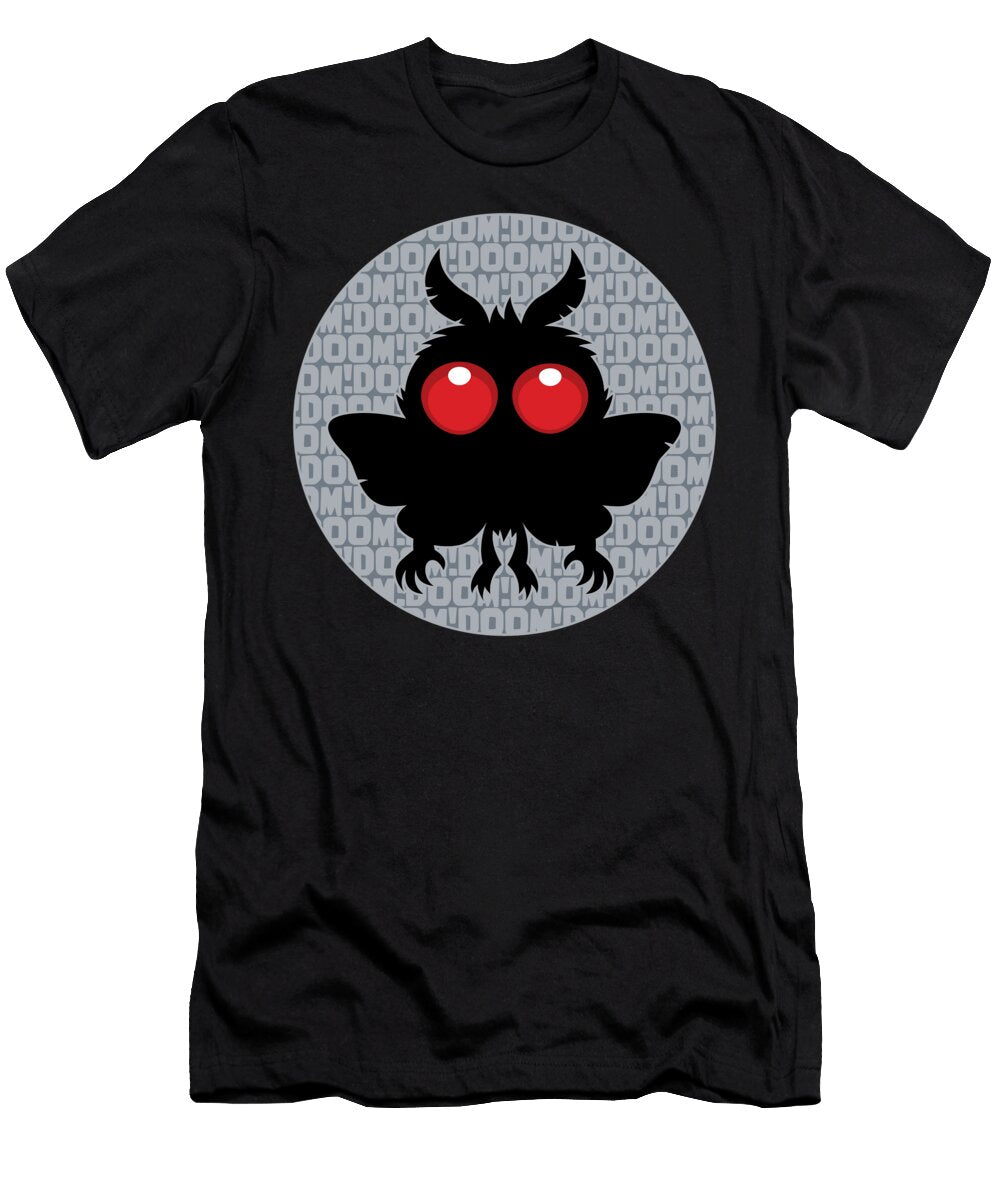 Full Moon of Doom Cute Mothman Cryptid John Schwegel T-Shirt