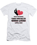 Funny Back to School Art for Dad Father Papa Light Ruler T-Shirt