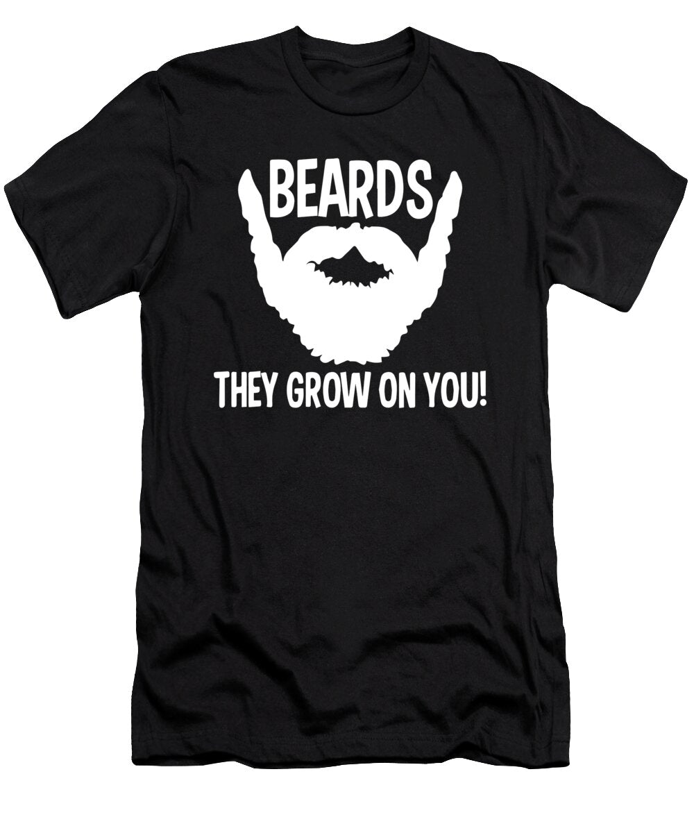 Funny Beard Gift Beards They Grow on You Jacob Zelazny T-Shirt