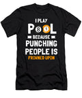 Funny Billiards Pool Lover Punching People Gift Print Noirty Designs T-Shirt