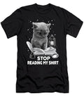 Funny Book Lover Stop Reading My Cat Reading a Book Maximus Designs T-Shirt