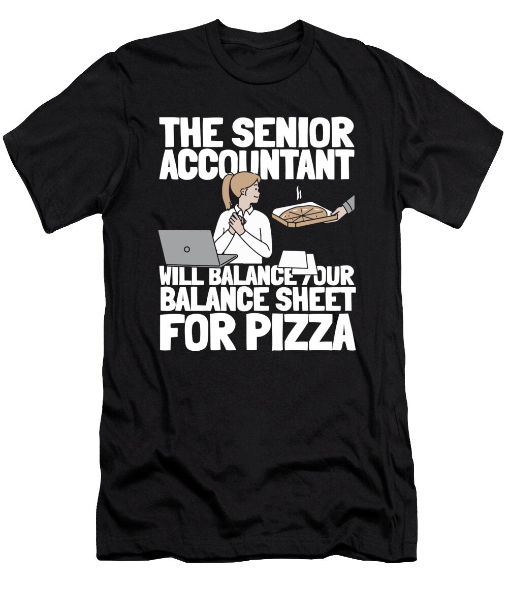 Funny Bookkeeper Finance Bookkeeping Cpa Senior Accountant Crazy Squirrel T-Shirt
